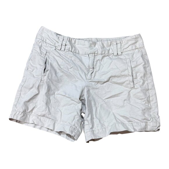 Ann Taylor LOFT Womens Khaki Tan Beige Cotton Blend Shorts Size 2 Summer Beach - Picture 1 of 4
